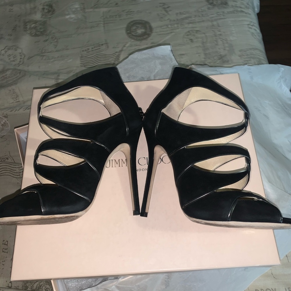 Black Jimmy Choo Suede Heels Size 6US